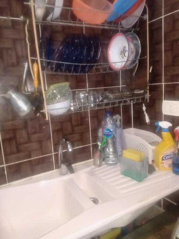 A bathroom at App11- BELAL - Enjoy the privacy of staying in a quiet apartment with free Wi-Fi as your complete second home in the heart of Hurghada