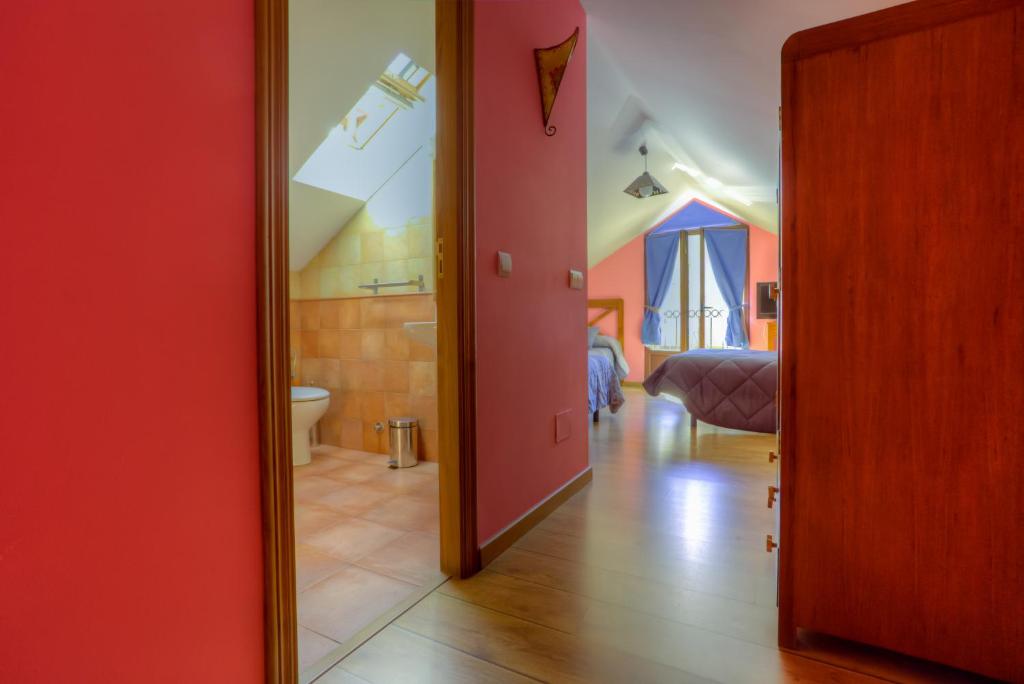 Koupelna v ubytování Hostal Rural La Tintoreria