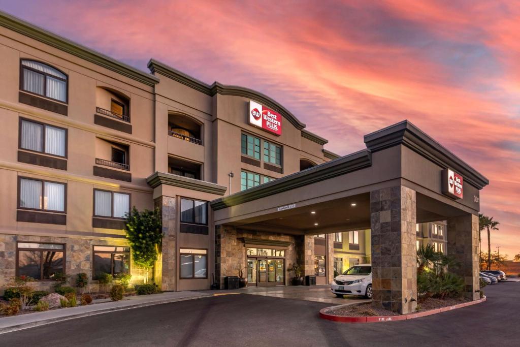 a rendering of a hotel with a parking garage at Best Western Plus Las Vegas South Henderson in Las Vegas