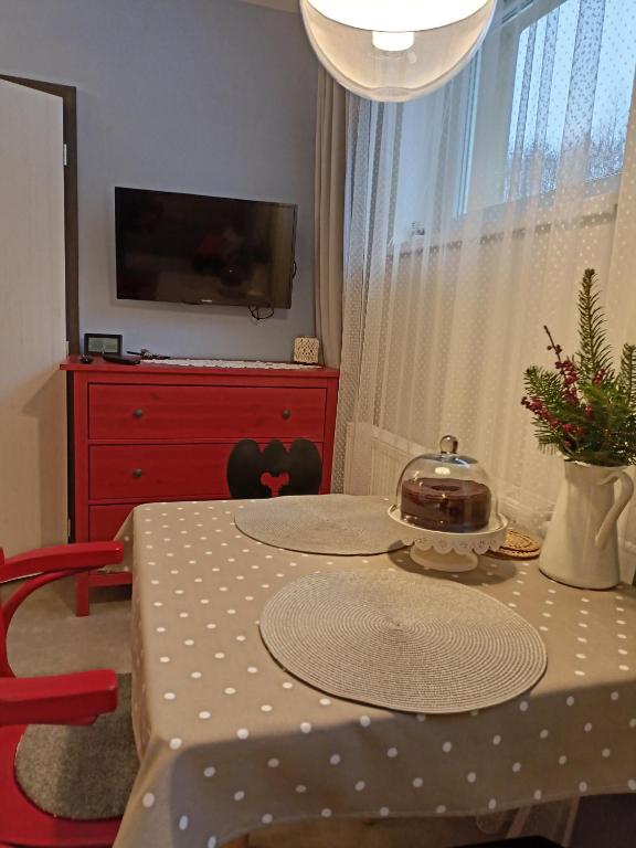 TV a/nebo společenská místnost v ubytování Studio Kotelna