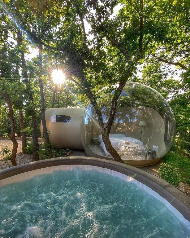 Zahrada ubytování Atmosfera Bubble Glamping