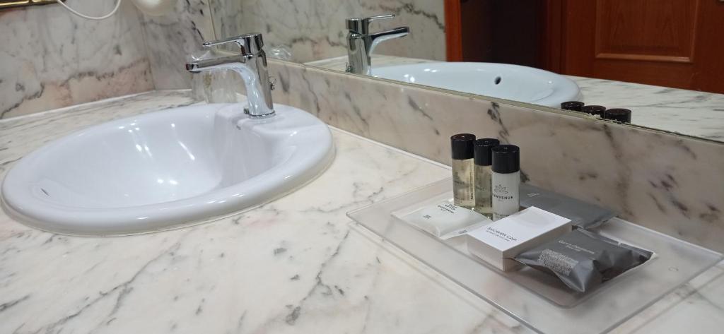 Koupelna v ubytování Hotel Ciudad de Vigo
