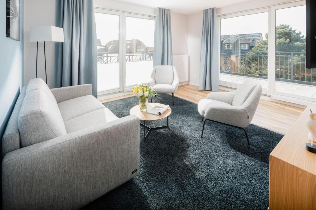 Posezení v ubytování Apartmenthaus B3