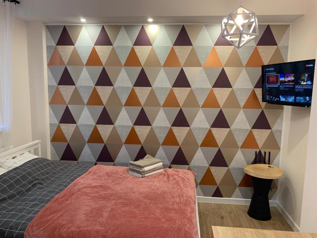 Posteľ alebo postele v izbe v ubytovaní APARTAMENT WILEŃSKA #free parking, self check-in