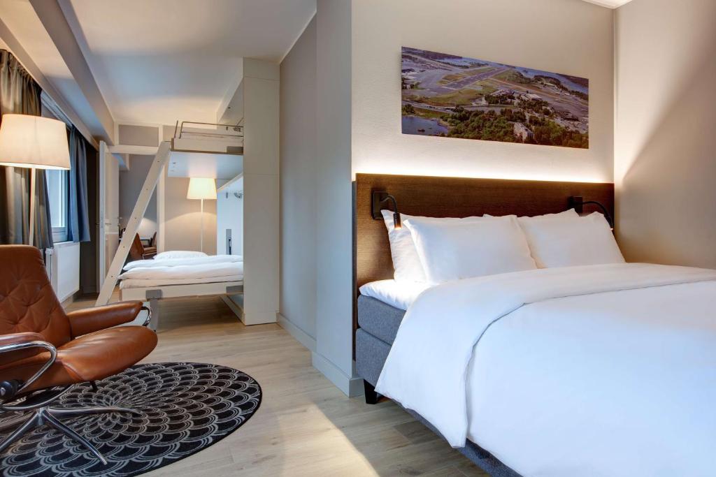 Postel nebo postele na pokoji v ubytování Radisson Blu Park Hotel, Oslo