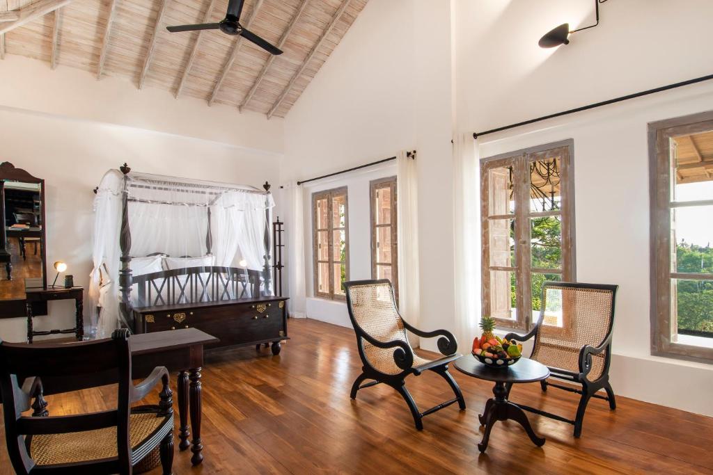 Posezení v ubytování Haritha Villas & Spa