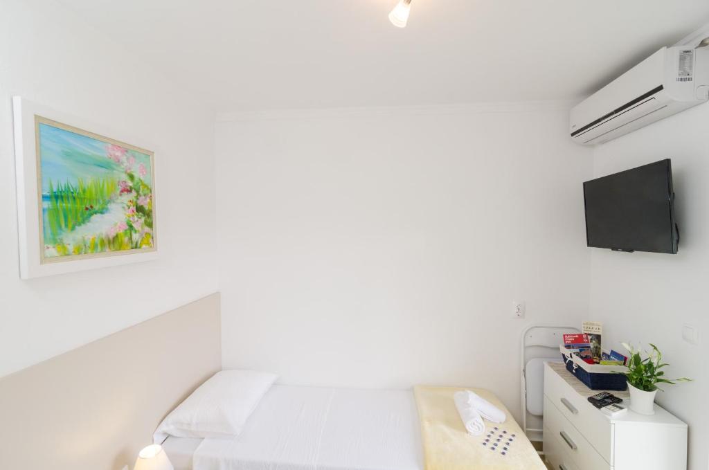 Televízia a/alebo spoločenská miestnosť v ubytovaní Apartment and Room Kapelica