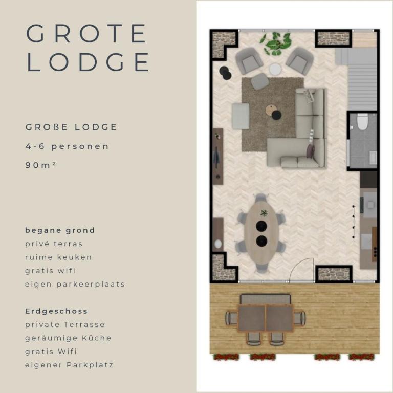 Plán poschodí v ubytovaní Nest Lodge