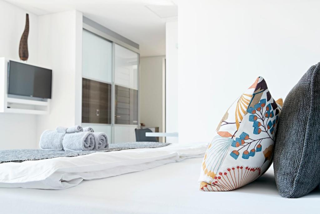 TV a/nebo společenská místnost v ubytování Bayview Boutique Guesthouse