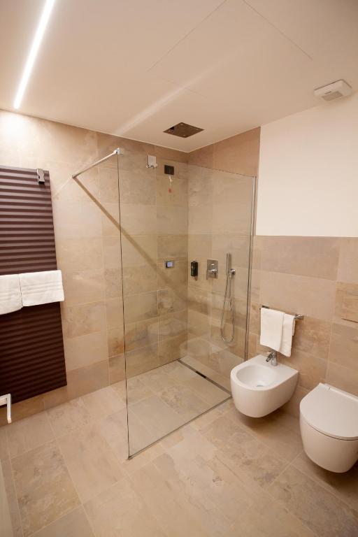 Koupelna v ubytování Hotel Fossa Mala