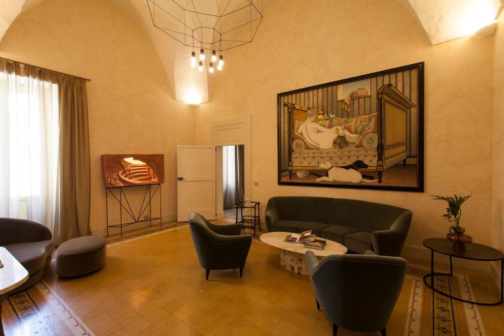 Posezení v ubytování Palazzo Maresgallo Suites & SPA