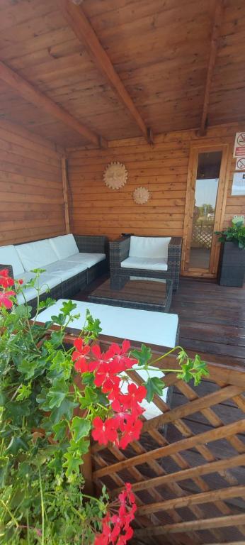Balkón nebo terasa v ubytování Corden Village