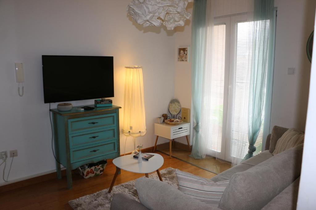A television and/or entertainment centre at Summer Apartment in Milocer