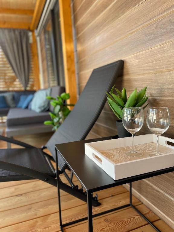Posezení v ubytování Mobile Home Jana
