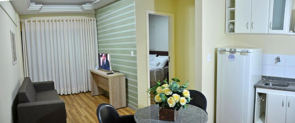 Kuchyň nebo kuchyňský kout v ubytování Classe Apart Hotel