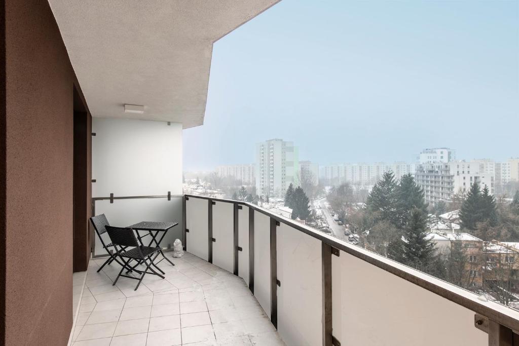 Balkón alebo terasa v ubytovaní Waw Apartamenty Manhattan