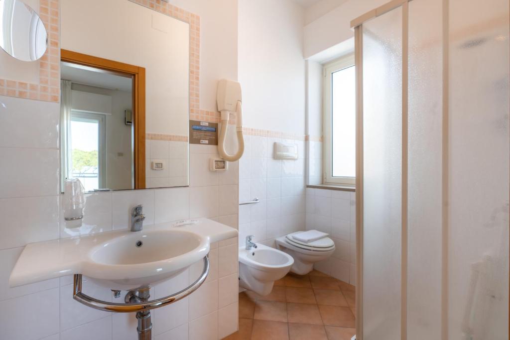 Koupelna v ubytování Hotel La Pineta