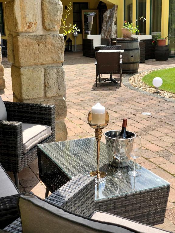 Patio nebo venkovní prostory v ubytování Hotel Garni Klaret