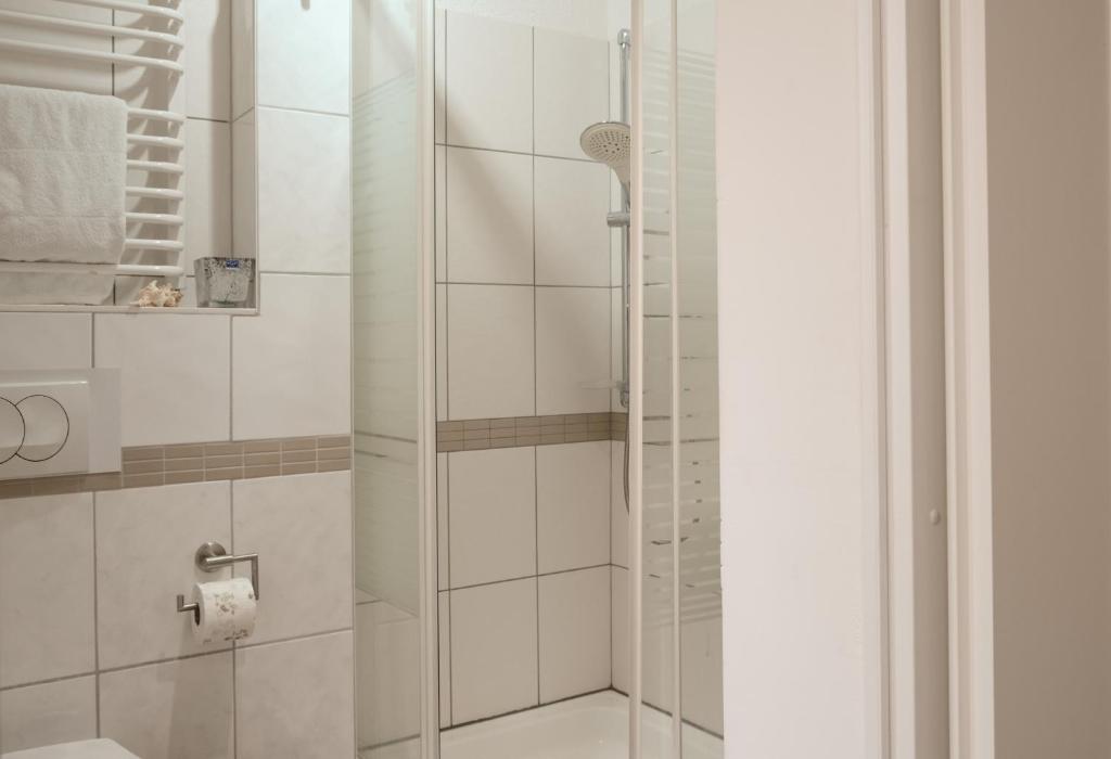 Koupelna v ubytování Ferienhaus Neuseenland