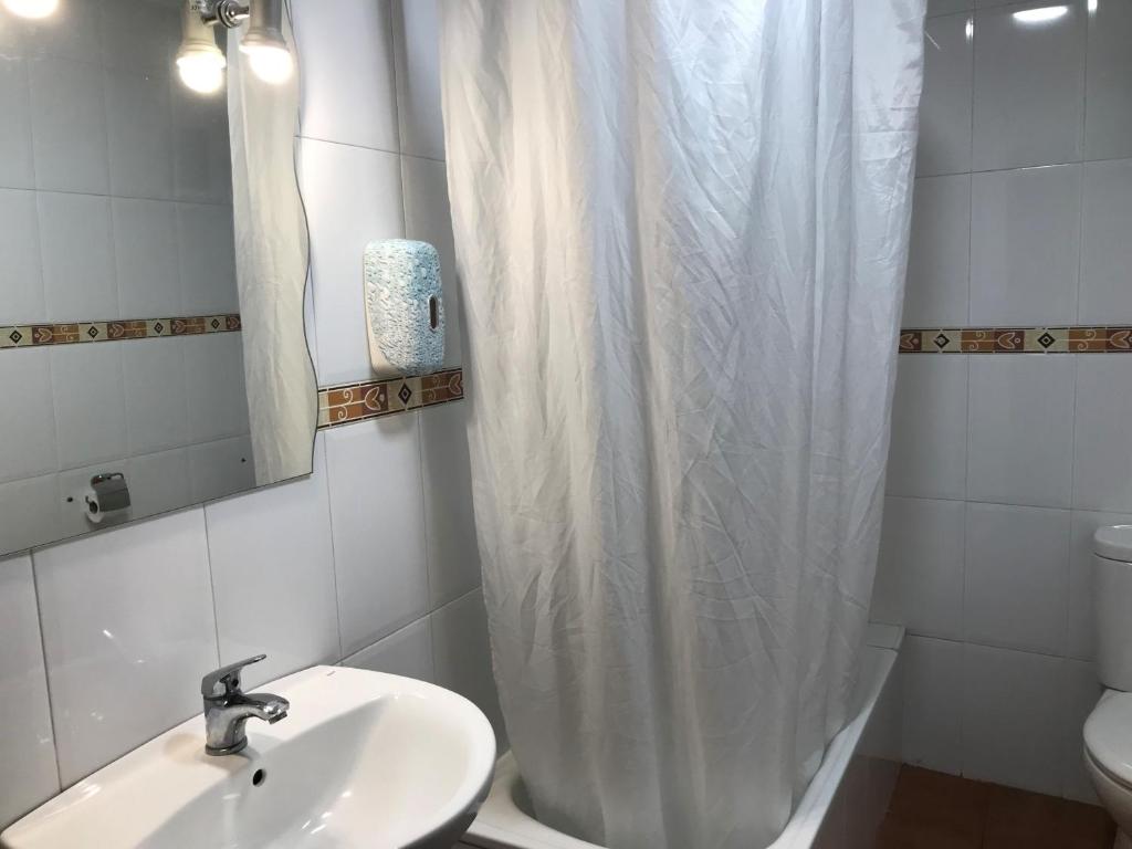 Koupelna v ubytování Hostal La Mexicana
