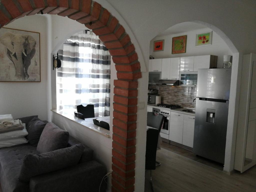 Kuchyň nebo kuchyňský kout v ubytování CENTAR NJIVICE