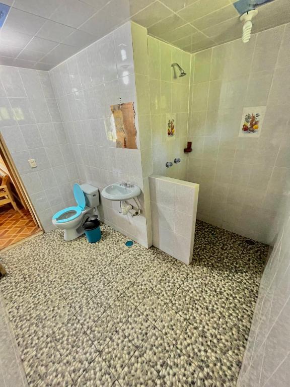 Koupelna v ubytování Cabañas los Cedros