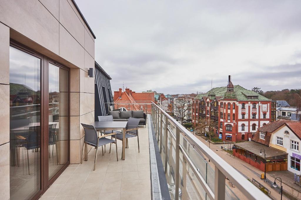 Balkón alebo terasa v ubytovaní Apartamenty Świnoujście - Kormoran