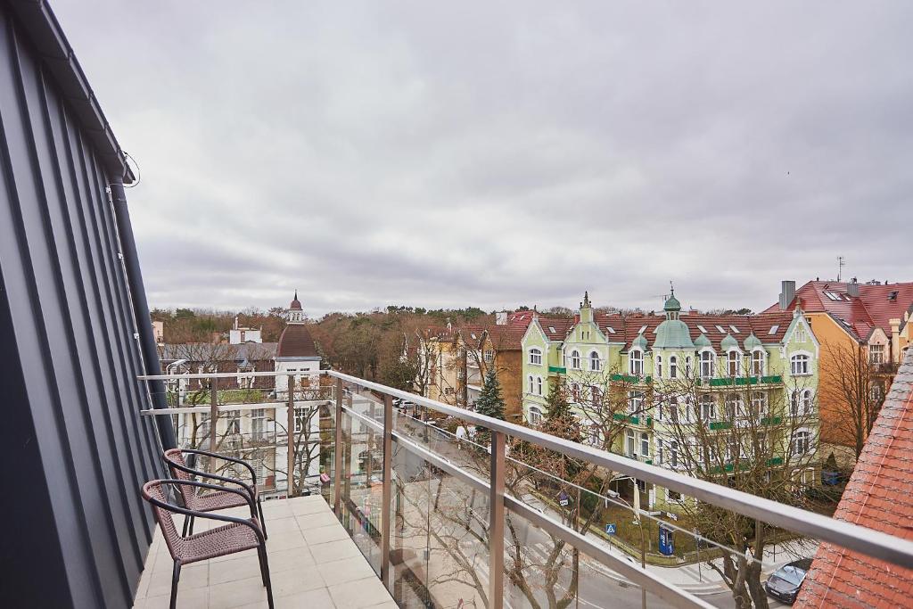 Balkón alebo terasa v ubytovaní Apartamenty Świnoujście - Kormoran