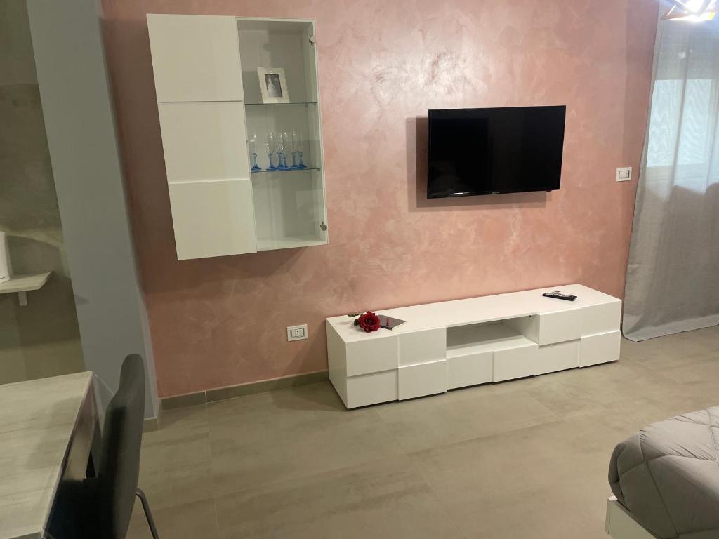Televízia a/alebo spoločenská miestnosť v ubytovaní B&B Elles con parcheggio interno