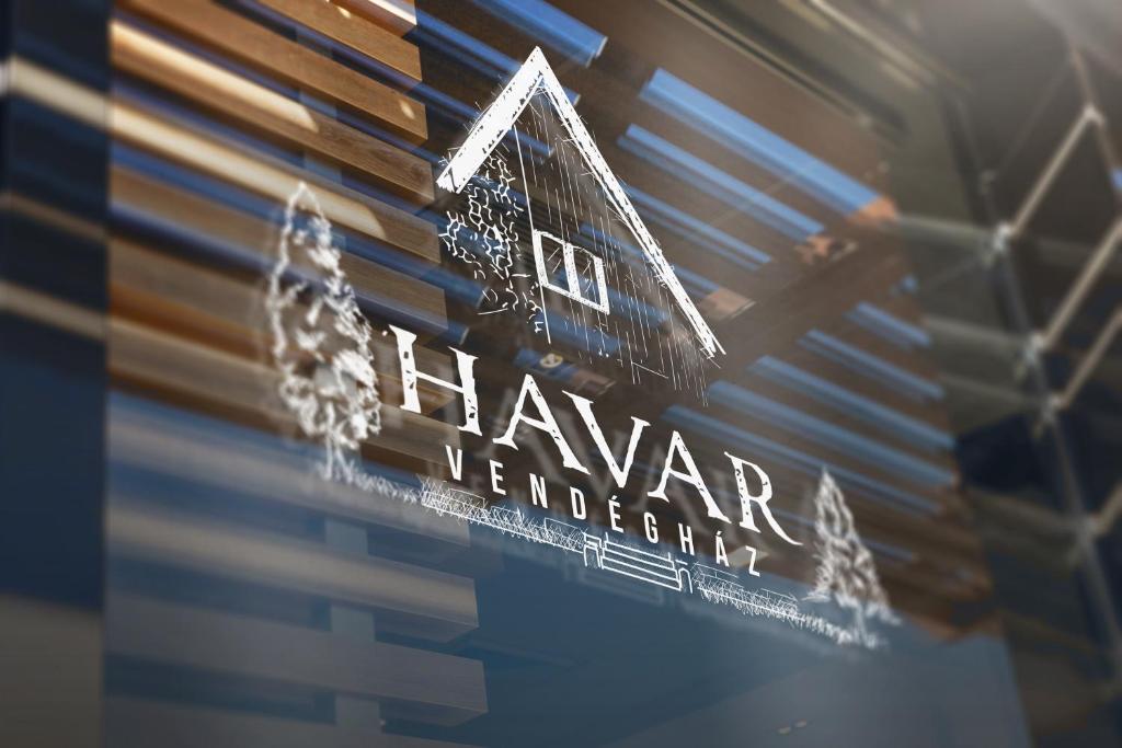 a sign for a hawar jewellery store at HAVAR Resort in Mátraszentimre