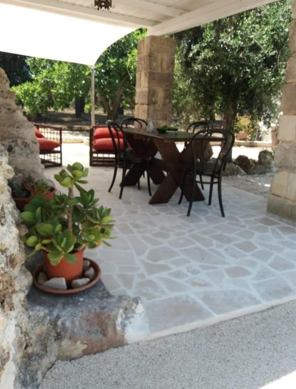 Patio nebo venkovní prostory v ubytování Al Vecchio Trullo