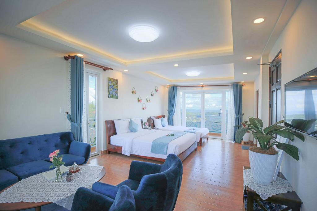 Giường trong phòng chung tại Rose Valley Hotel Da Lat Vietnam