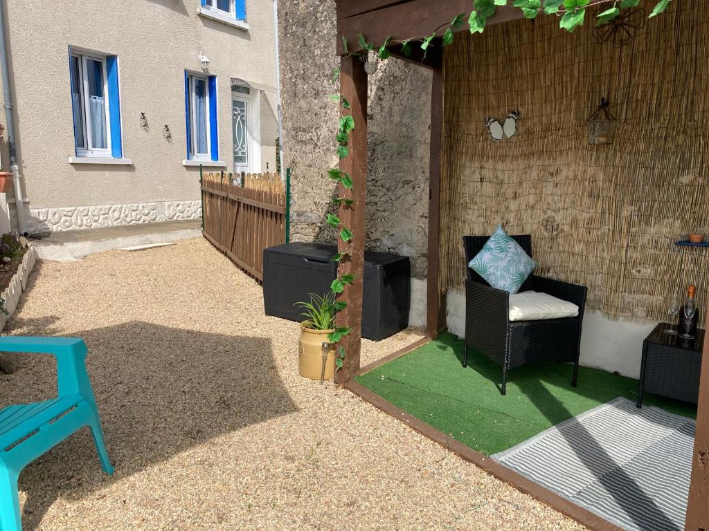 Zahrada ubytování La Maison Bleue