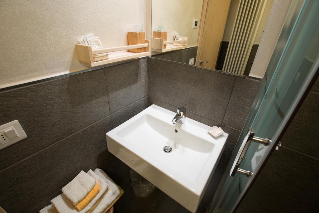 Koupelna v ubytování B&B Del Centro