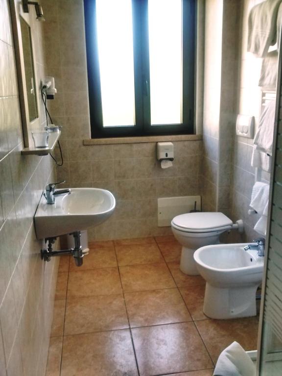 Koupelna v ubytování Albergo Villa Riccio