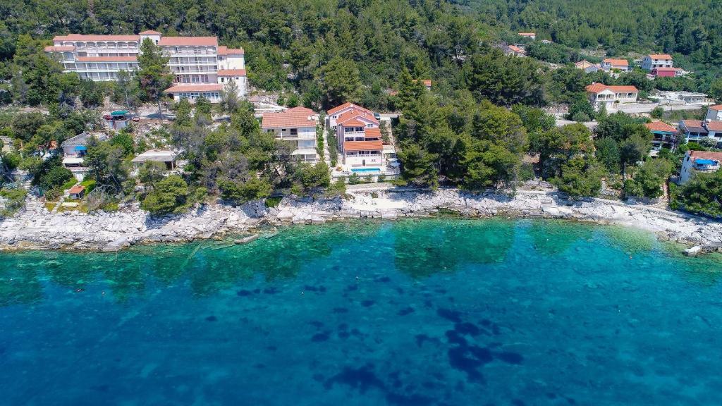 una vista aérea de un gran cuerpo de agua en Apartment Prižba - Korčula, en Prizba
