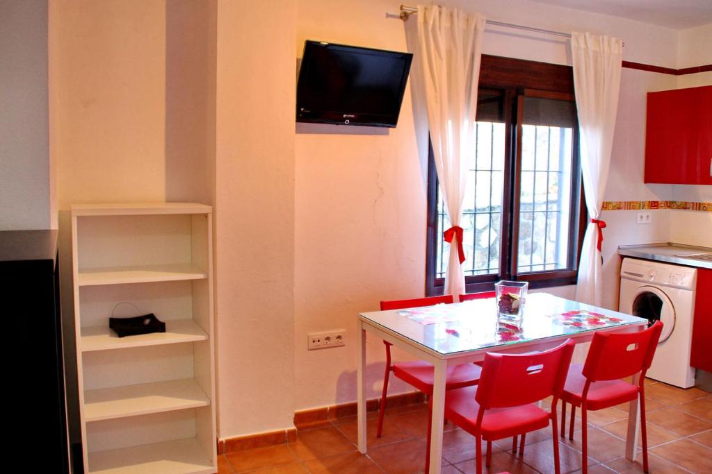 Kuchyň nebo kuchyňský kout v ubytování Apartamento Lentiscal