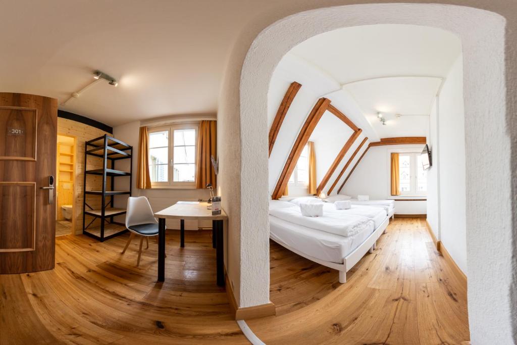 Cama o camas de una habitación en Zunfthaus zur Rebleuten