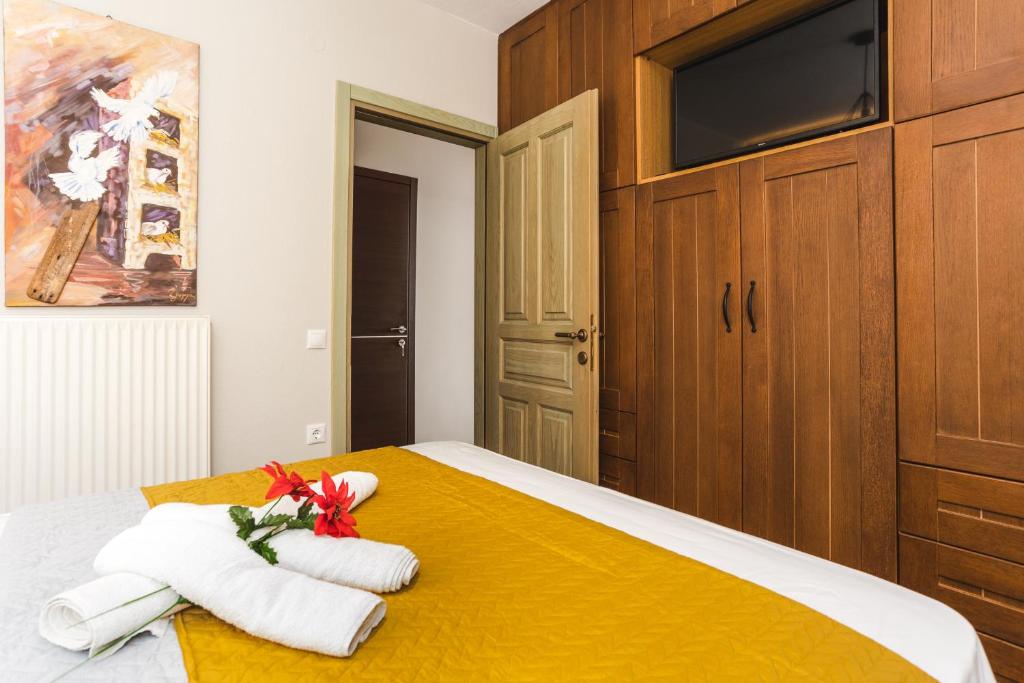 Postel nebo postele na pokoji v ubytování TwinStars Maisonette