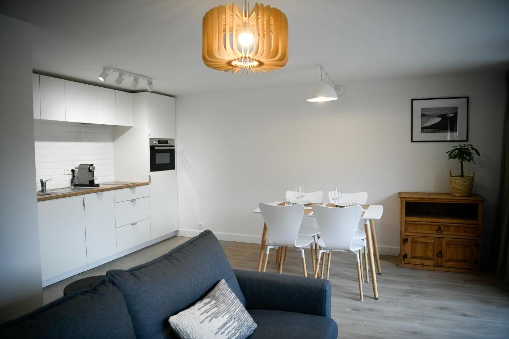 Kuchyň nebo kuchyňský kout v ubytování Appartement Vieux Servoz Mt Blanc