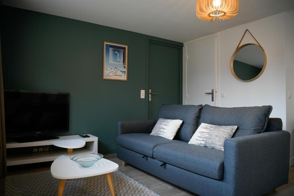 Posezení v ubytování Appartement Vieux Servoz Mt Blanc