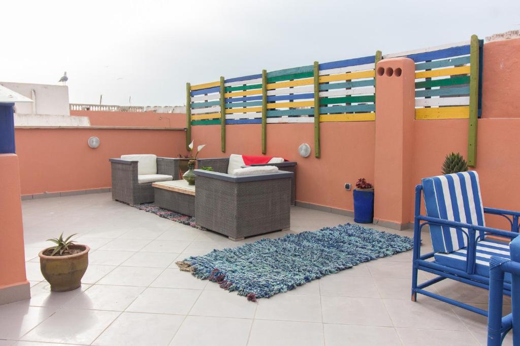 Posezení v ubytování Riad Azul