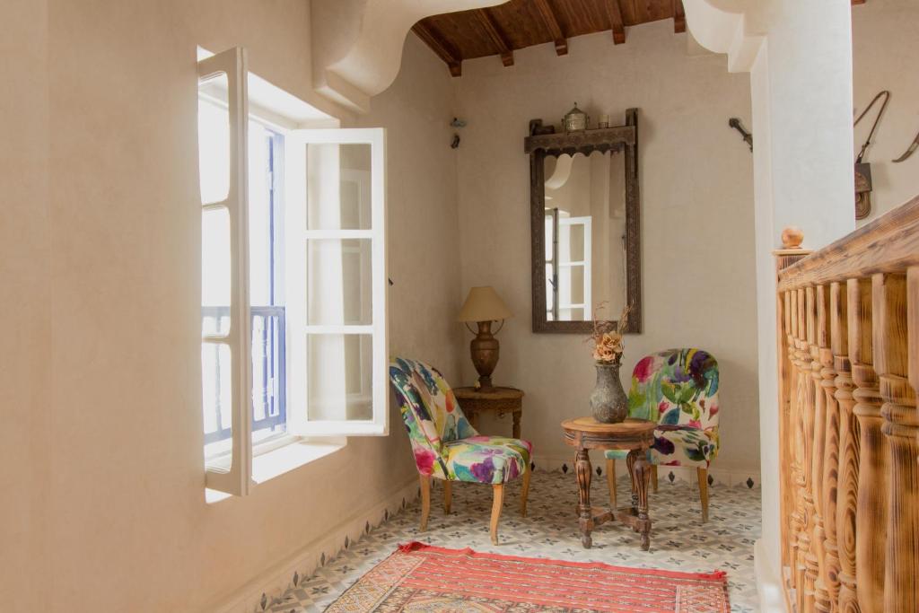 Posezení v ubytování Riad Azul
