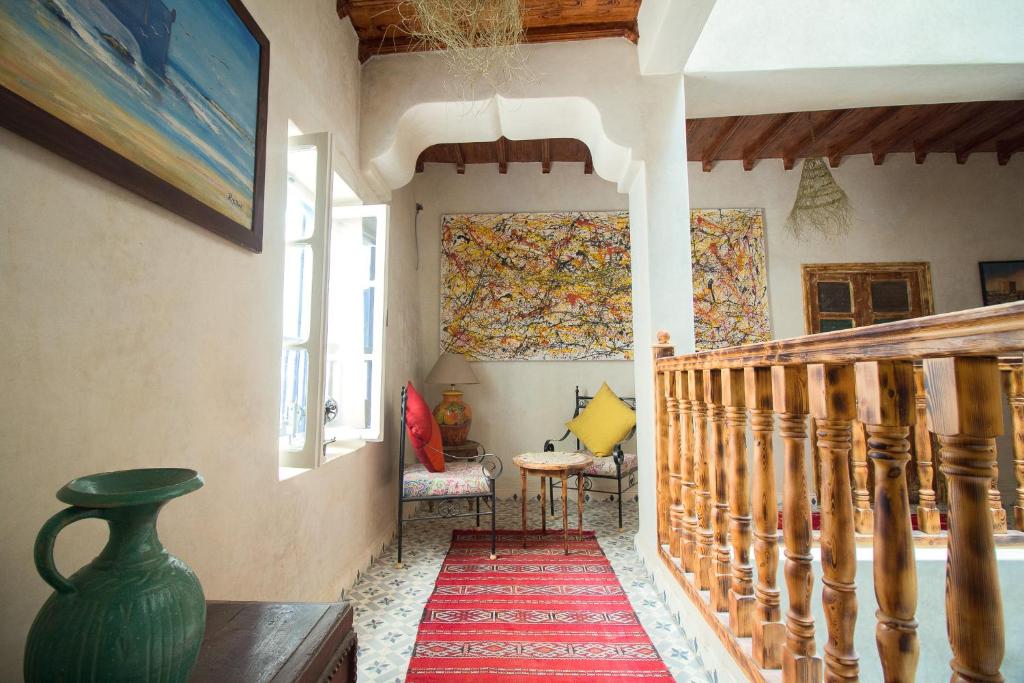 Posezení v ubytování Riad Azul