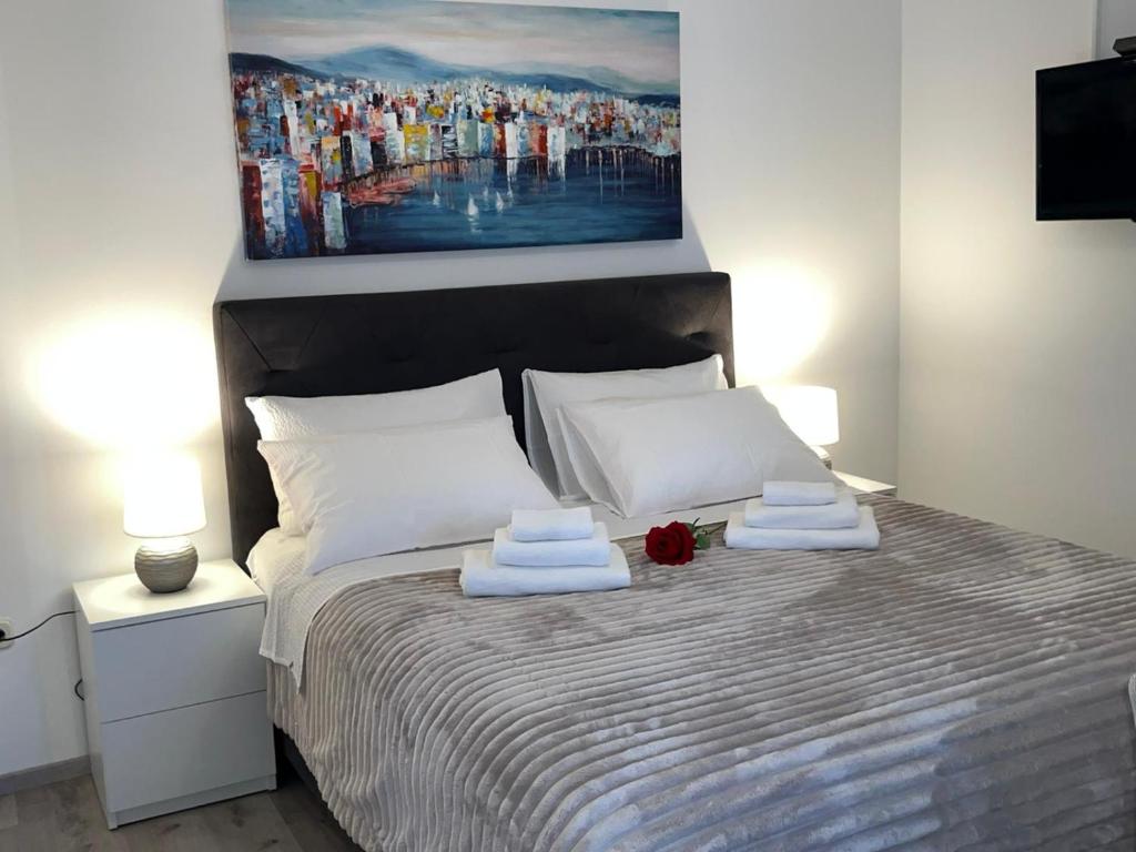 Postel nebo postele na pokoji v ubytování Rooms Marija
