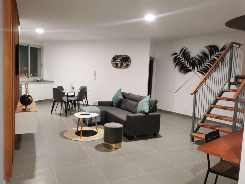 Posezení v ubytování amplio duplex