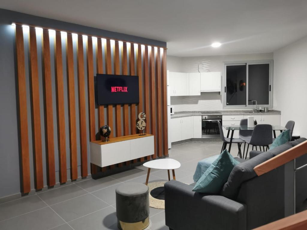 Kuchyň nebo kuchyňský kout v ubytování amplio duplex