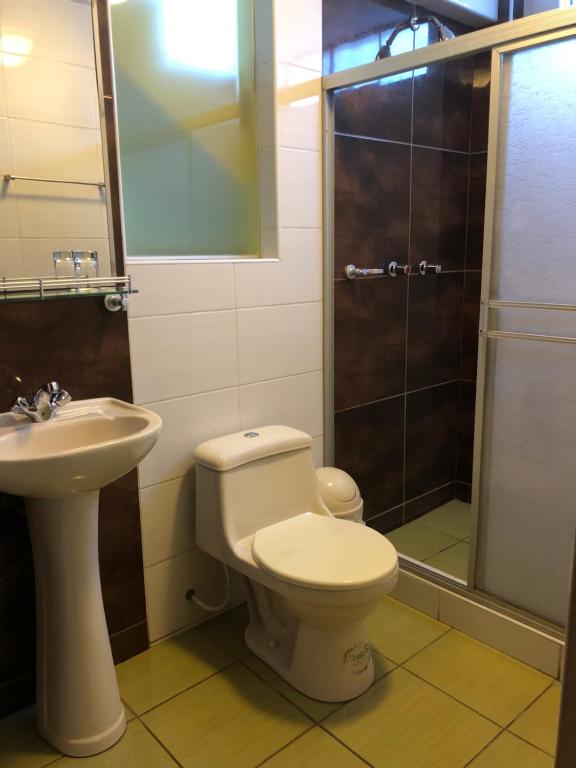 Koupelna v ubytování Hotel Imperial