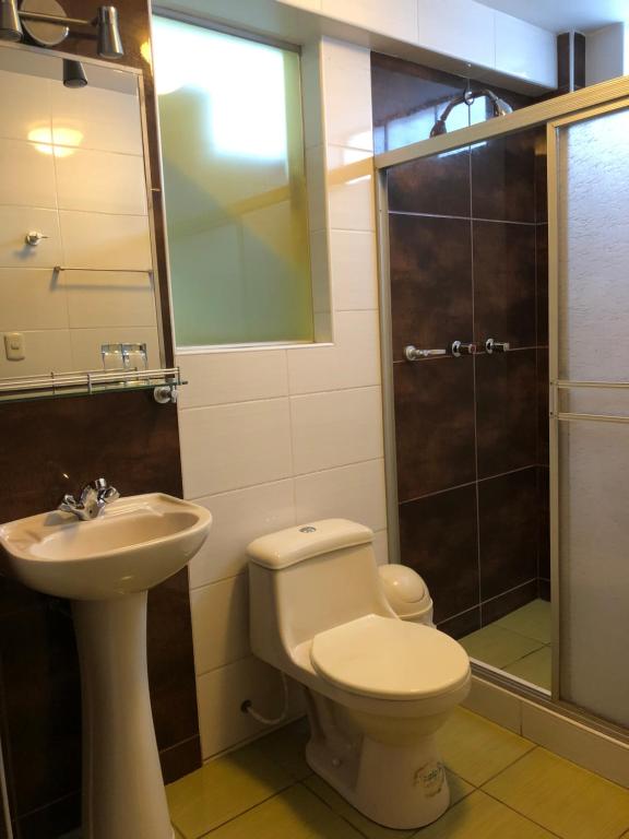 Koupelna v ubytování Hotel Imperial