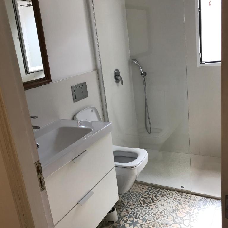 Koupelna v ubytování Casa Portoblau